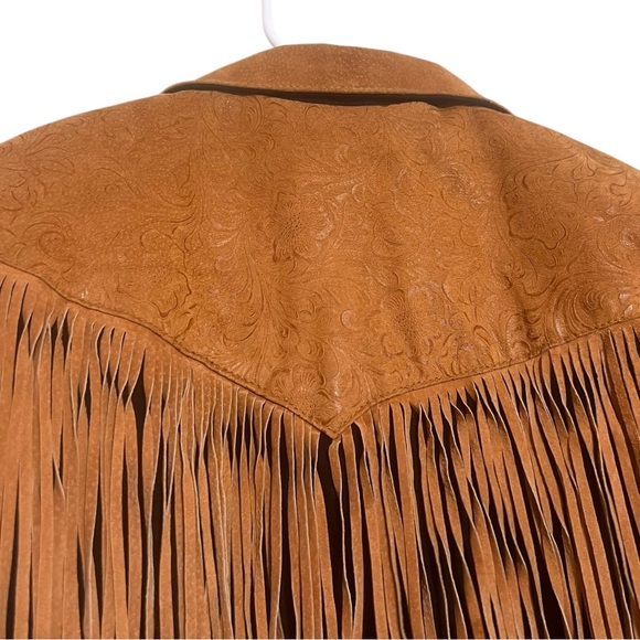 Vintage Frontier Collection Women Blac Fringe Jacket Size Small - Picture 4 of 7